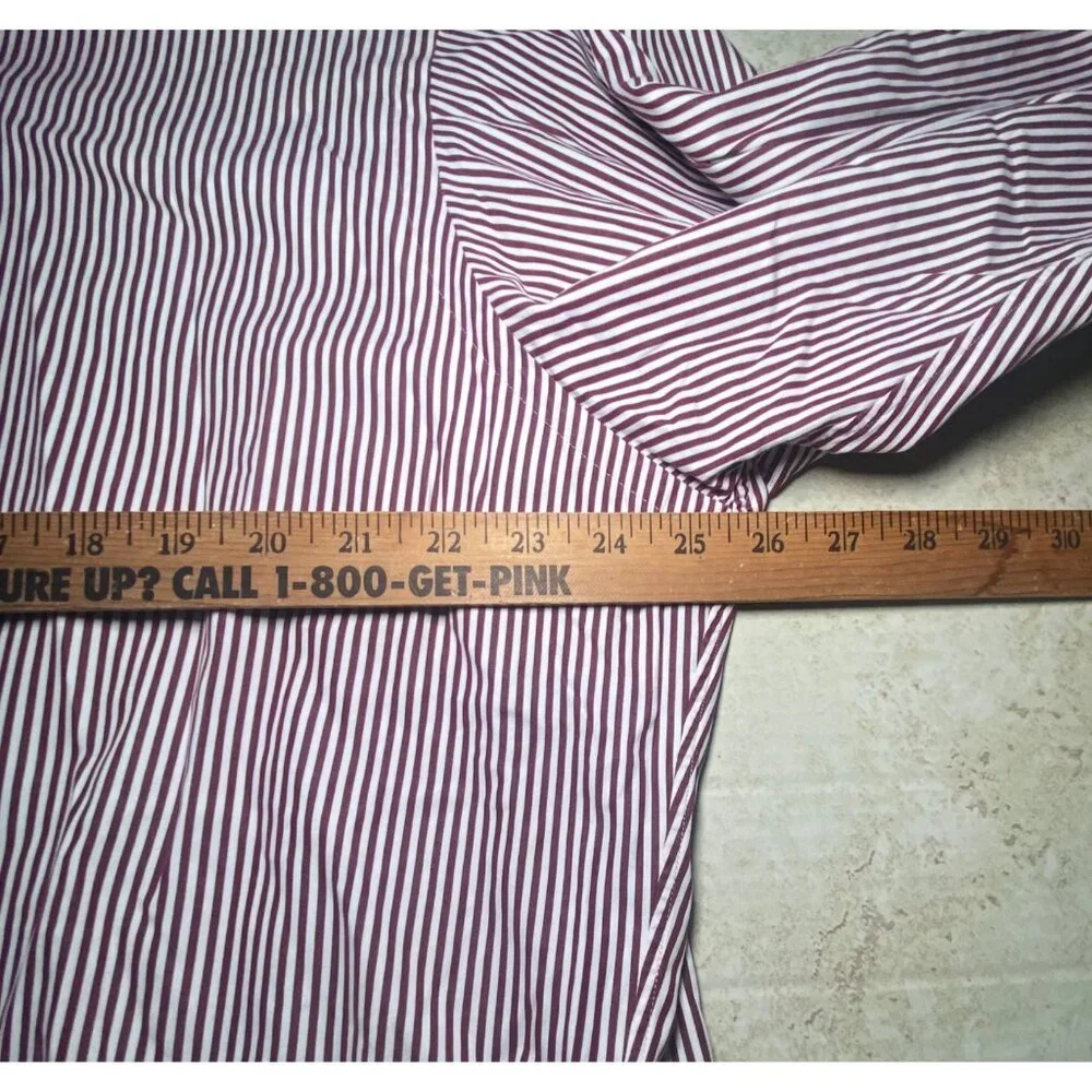 Polo Ralph Lauren Mens Regent Classic Fit Red‎ & White Striped Button-Up